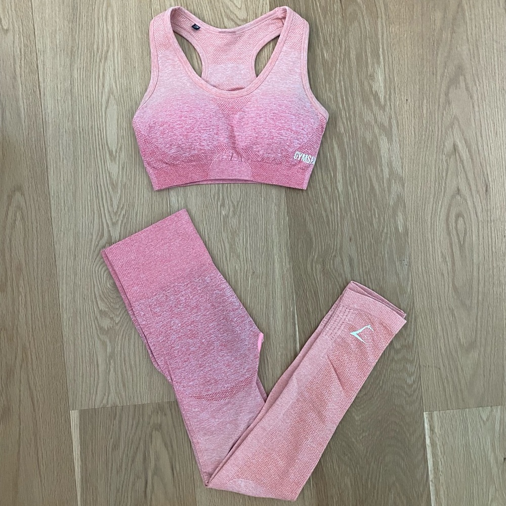 Gymshark Women’s Adapt Ombré Seamless Set in Orange/Pink Marl